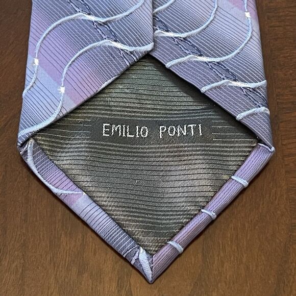 Emilio Ponti Roma Milano Hand Made 100% Silk Men’s Neck Tie - Picture 2 of 9